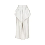 Maison Margiela Denim Gathered Skirt in White | Coveti