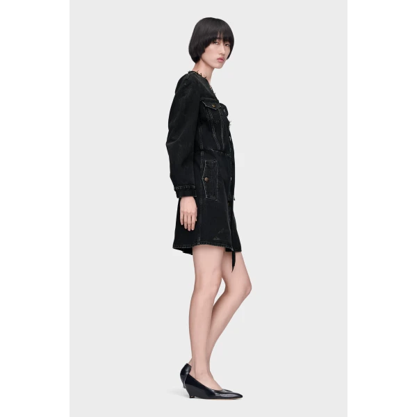 Maison Margiela Denim Jacket in Black | Denim | Coveti