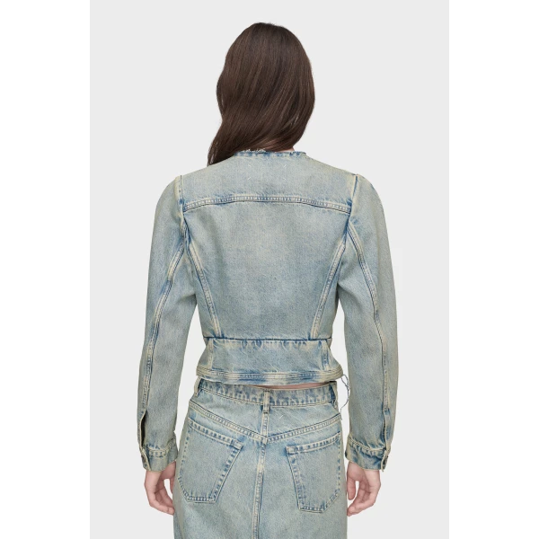 Maison Margiela Denim Jacket in Light Blue | Denim | Coveti