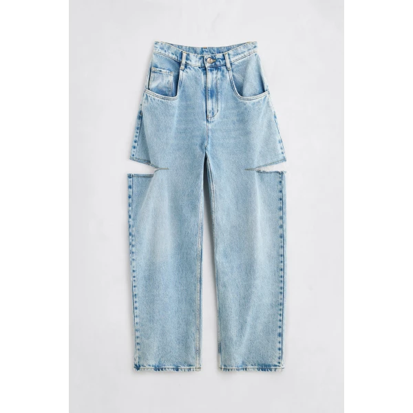 Maison Margiela Denim Jeans with Slash Details in Blue Jeans | Denim | Coveti