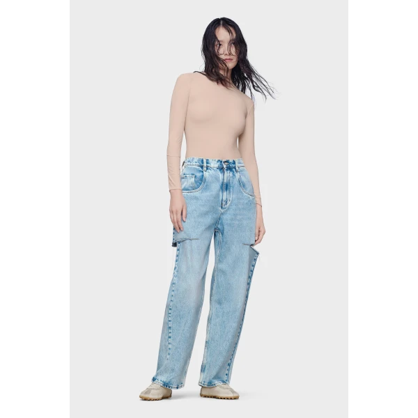 Maison Margiela Denim Jeans with Slash Details in Blue Jeans | Denim | Coveti