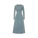 Maison Margiela Denim Midi Dress in Light Blue | Coveti