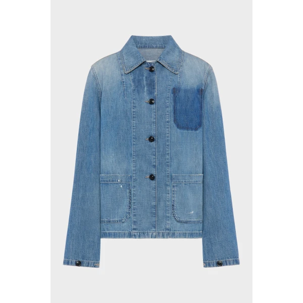 Maison Margiela Denim Shirt in Vintage Medium Blue | Shirts | Coveti