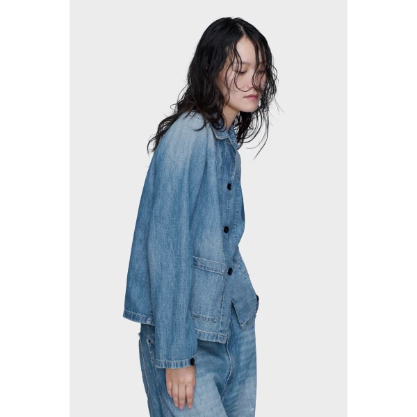 Maison Margiela Denim Shirt in Vintage Medium Blue | Shirts | Coveti