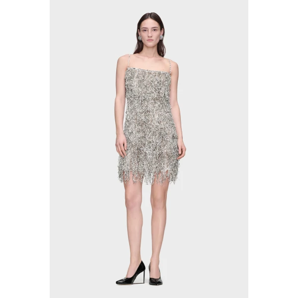 Maison Margiela Dipped Dots Slip Dress in White | Mini Dresses | Coveti