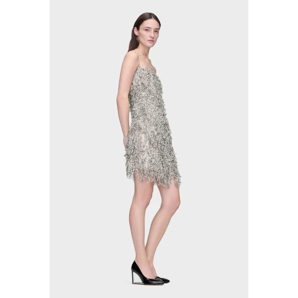 Maison Margiela Dipped Dots Slip Dress in White | Mini Dresses | Coveti