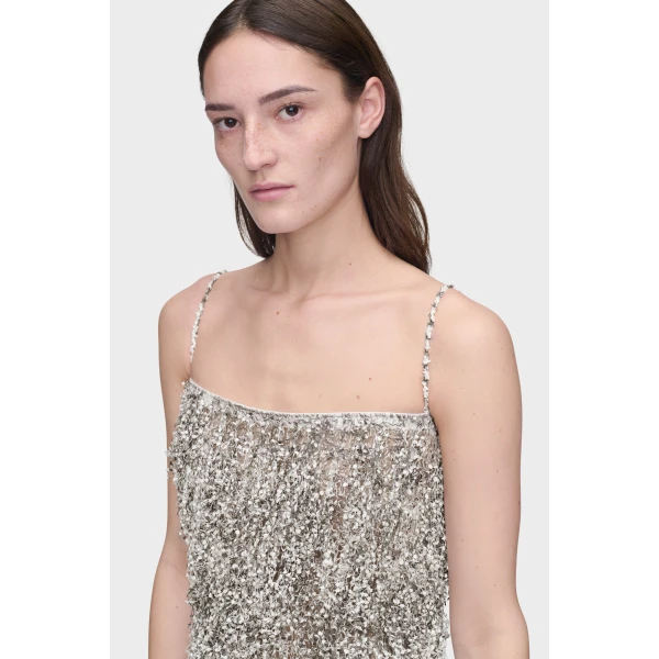 Maison Margiela Dipped Dots Slip Dress in White | Mini Dresses | Coveti