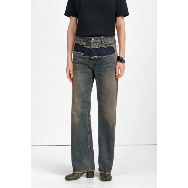 Maison Margiela Distressed Jeans in Blue | Denim | Coveti