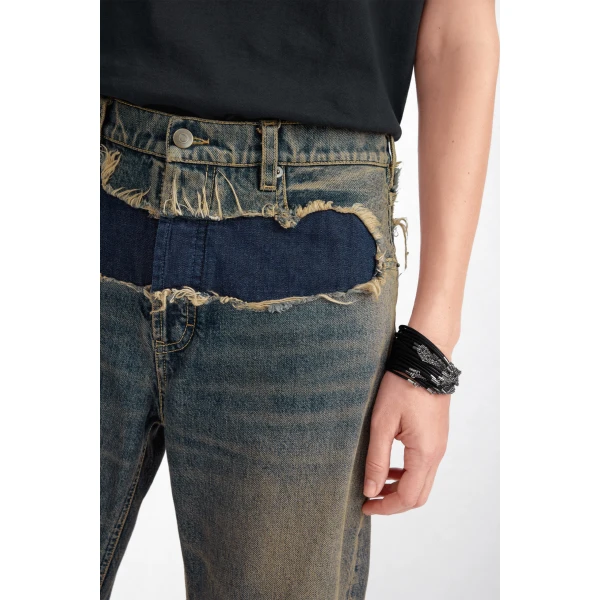 Maison Margiela Distressed Jeans in Blue | Denim | Coveti