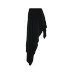 Maison Margiela Draped Long Skirt in Black | Coveti