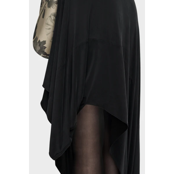 Maison Margiela Draped Long Skirt in Black | Maxi Skirts | Coveti