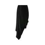 Maison Margiela Draped Midi Skirt in Black | Coveti