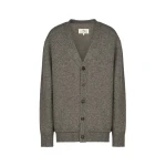 Maison Margiela Elbow Patch Cardigan in Grey | Coveti