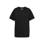 Maison Margiela Embroidered Logo T-Shirt in Black | Coveti
