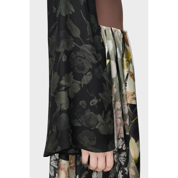 Maison Margiela Floral Sleeve Top in Brown | Tops | Coveti