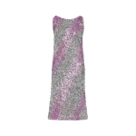 Maison Margiela Foil Knit Midi Dress in Silver | Coveti