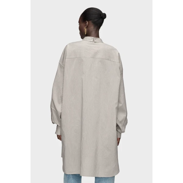 Maison Margiela Folded Collar Shirt in Light Grey | Shirts | Coveti