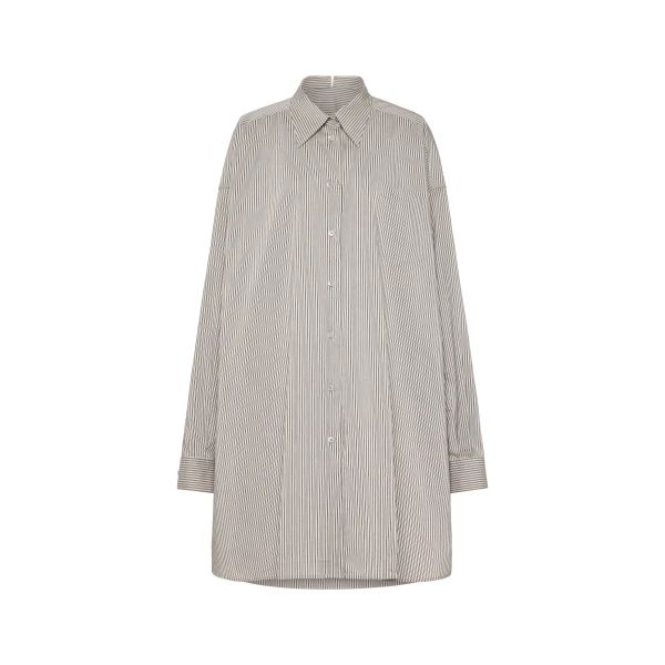 Folded Collar Shirt in Light Grey