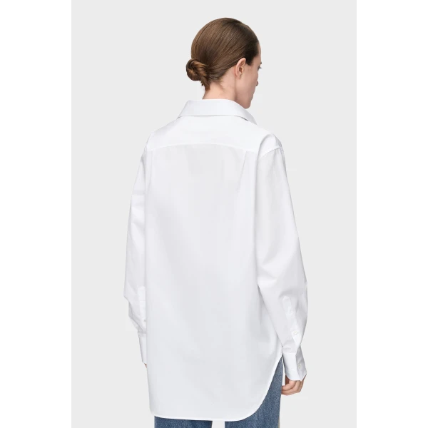Maison Margiela Folded Collar Shirt in White | Shirts | Coveti