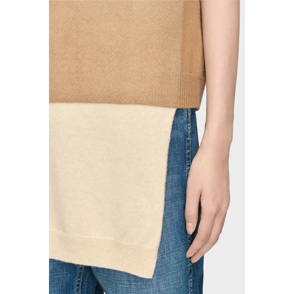 Maison Margiela Fused Knit Vest in Beige | Sweaters | Coveti