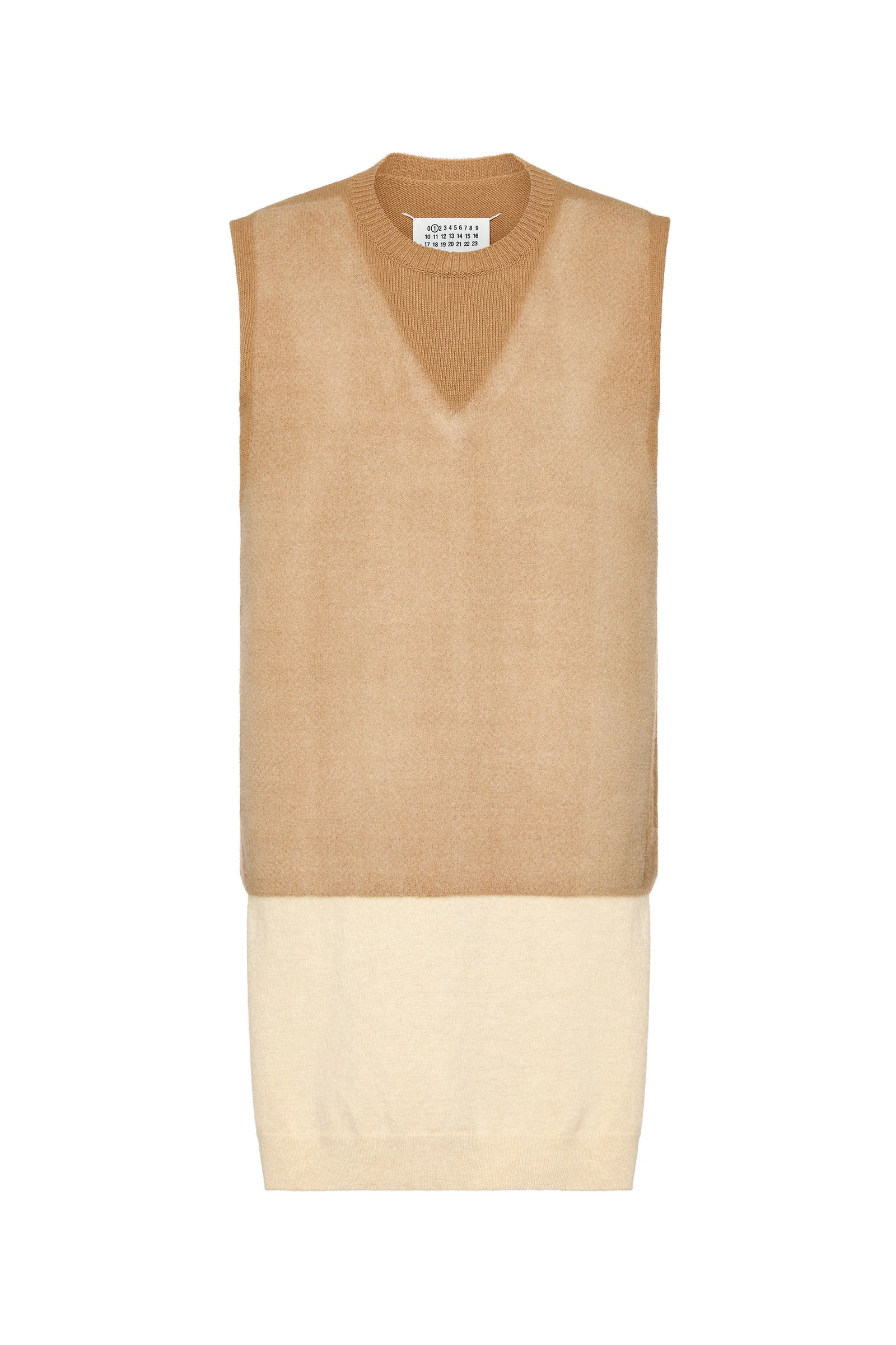 Maison Margiela Fused Knit Vest in Beige Maison Margiela Fused Knit Vest in Beige | Coveti