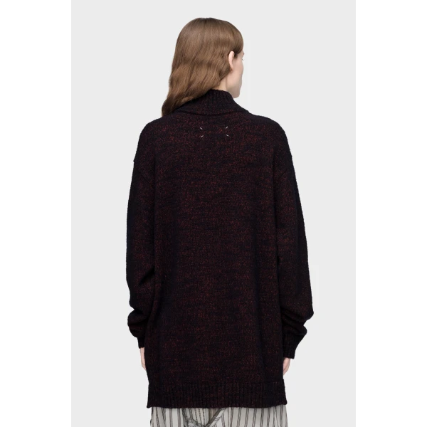 Maison Margiela Half-Zip Knit Sweater in Bordeaux | Sweaters | Coveti