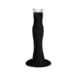 Maison Margiela Hammered Satin Gown in Black | Coveti