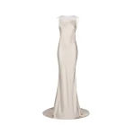Maison Margiela Hammered Satin Gown in Ivory | Coveti