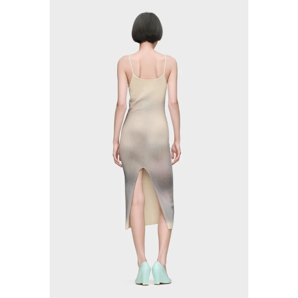 Maison Margiela Knit Maxi Dress in Ecru | Maxi Dresses | Coveti