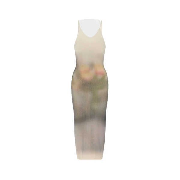 Knit Maxi Dress in Ecru