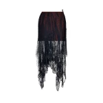 Maison Margiela Lace Midi Skirt in Black | Coveti