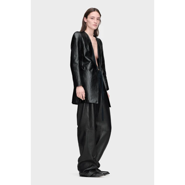 Maison Margiela Leather Jacket in Black | Leather Jackets | Coveti