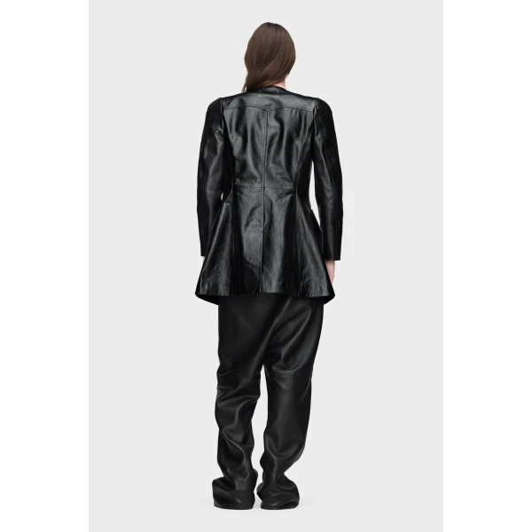 Maison Margiela Leather Jacket in Black | Leather Jackets | Coveti