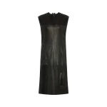 Maison Margiela Leather Midi Dress in Black | Coveti
