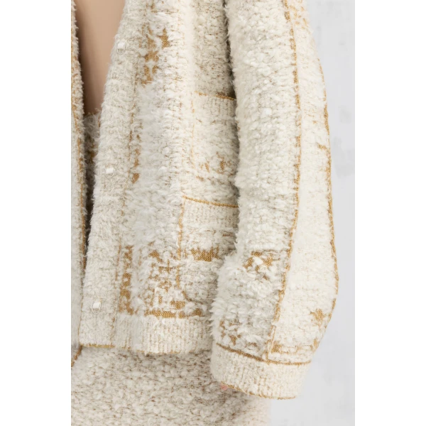 Maison Margiela Lived-In Knit Cardigan in White | Cardigan | Coveti
