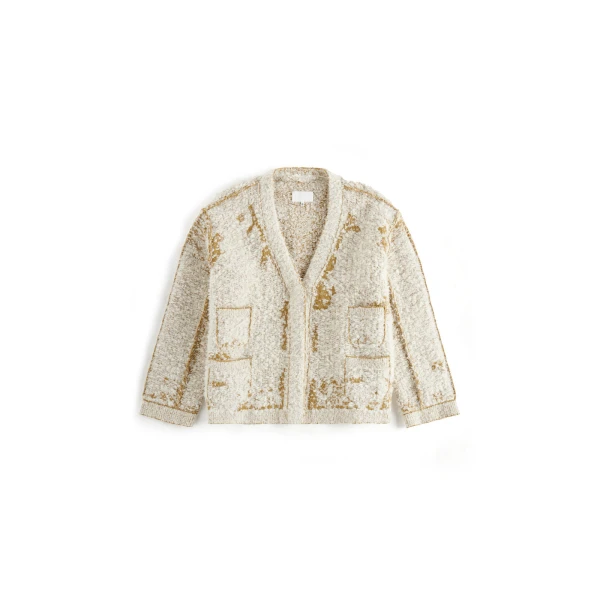 Lived-In Knit Cardigan in White