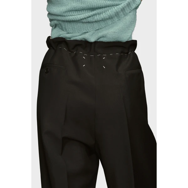Maison Margiela Mohair Trousers in Black | Pants | Coveti