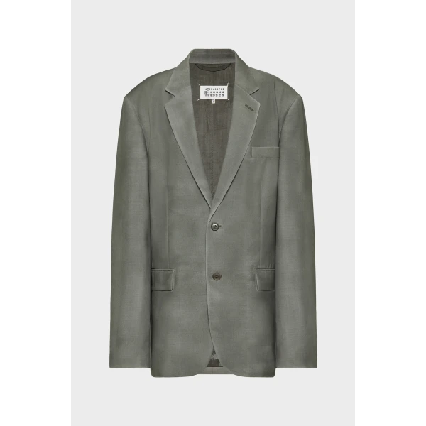 Maison Margiela Mohair Wool Blazer in Grey | Blazers | Coveti