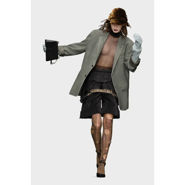 Maison Margiela Mohair Wool Blazer in Grey | Blazers | Coveti