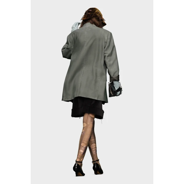 Maison Margiela Mohair Wool Blazer in Grey | Blazers | Coveti