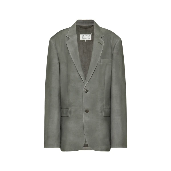 Mohair Wool Blazer in Grey
