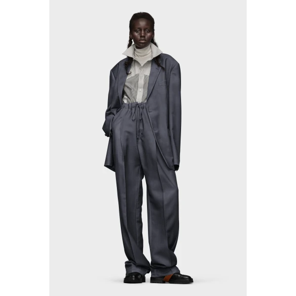 Maison Margiela Mohair Wool Suit Jacket in Dark Avion | Blazers | Coveti