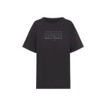 Maison Margiela Numeric Cotton Jersey T-Shirt in Black | Coveti