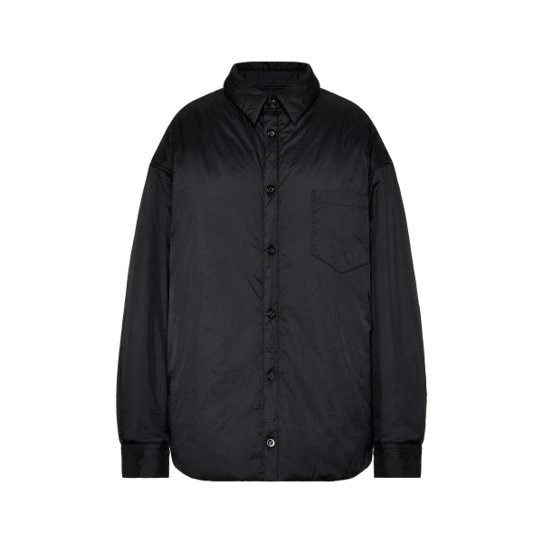 Padded Shirt Jacket in Black