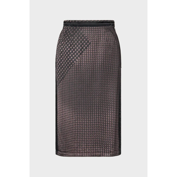 Maison Margiela Paisley Print Midi Skirt in Black | Midi Skirts | Coveti