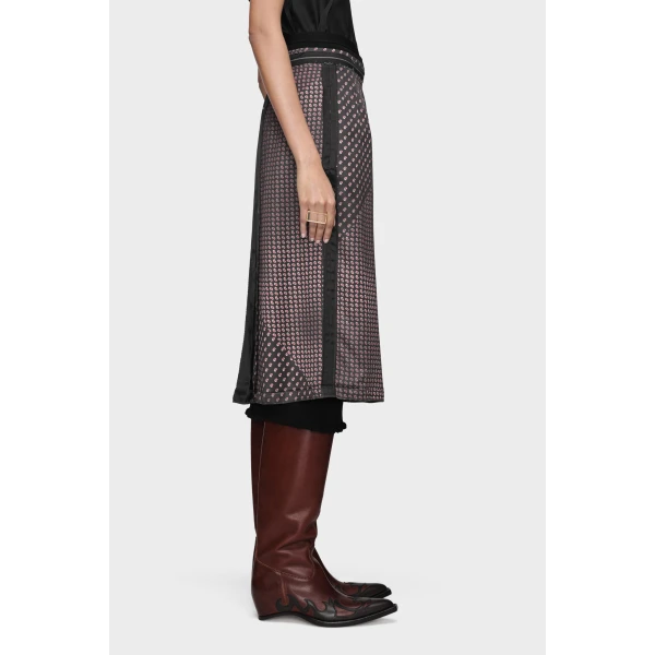 Maison Margiela Paisley Print Midi Skirt in Black | Midi Skirts | Coveti