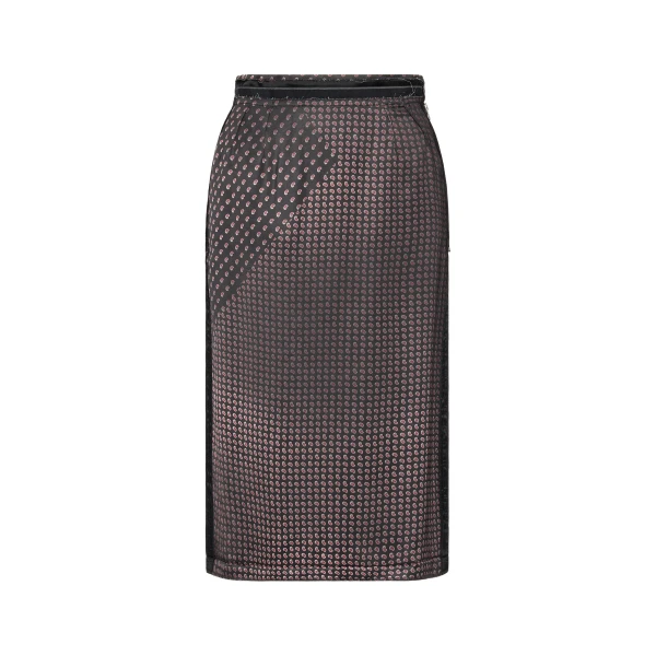 Paisley Print Midi Skirt in Black