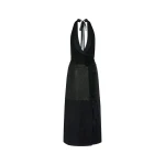 Maison Margiela Patchwork Halterneck Dress in Black Maison Margiela Patchwork Halterneck Dress in Black | Coveti