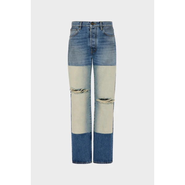Maison Margiela Patchwork Panel Jeans in Blue | Denim | Coveti