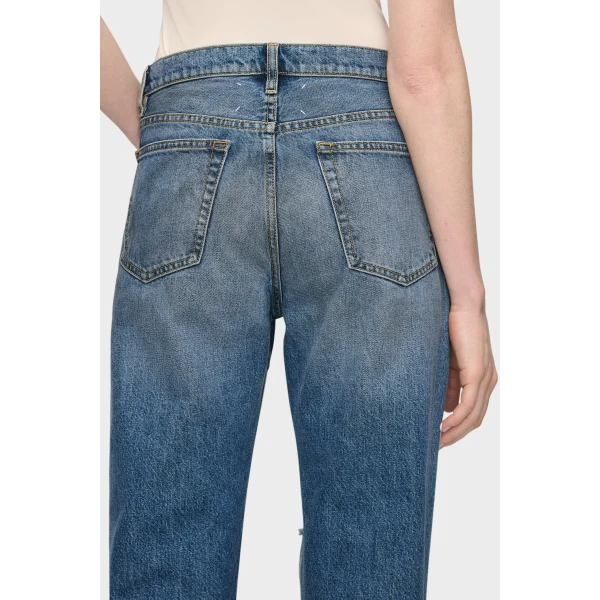 Maison Margiela Patchwork Panel Jeans in Blue | Denim | Coveti